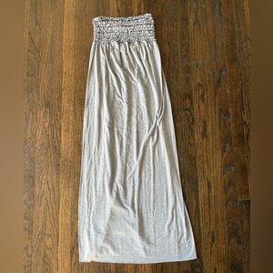 Xhilaration Light Gray Maxi Skirt with Smocked Waist